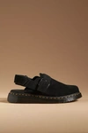 Dr. Martens' Black Jorge Ii Suede Slingback Mules In Black