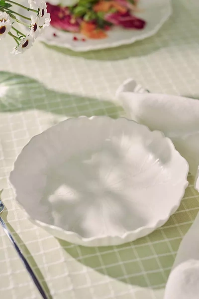 Anthropologie Lilypad Pasta Bowl In White