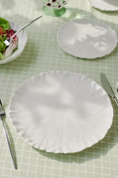 Anthropologie Lilypad Dinner Plate In White
