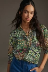 By Anthropologie Relaxed Buttondown Blouse In Multicolor