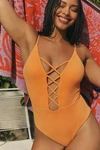 Dippin Daisys Bliss One-piece Swimsuit In Orange