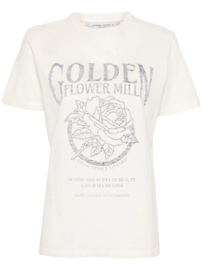 Golden Goose Db Logo-print Journey T-shirt In Neutral