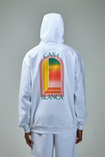 Casablanca Gradient Arch Hoodie In White