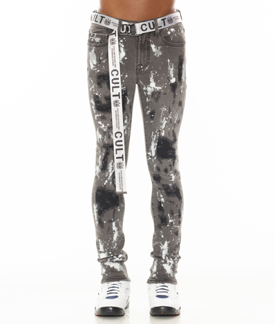 Cult Of Individuality-men Punk Super Skinny In Cinder In Grey