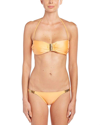 VIX SOLID DETAIL FULL CUT BIKINI BOTTOM IN ORANGE