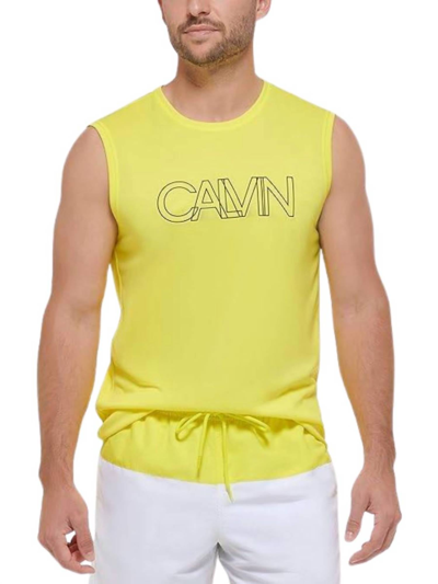 Calvin Klein Men's Rainbow Collection Sleeveless Shirt In Citrina In Multi