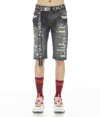 Cult Of Individuality-men Rocker Short Japanese Selvage Ridged W/ Belt In Tarvick In Blue