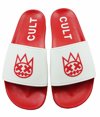 Cult Of Individuality Slide Sandal With Socks In Red
