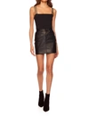 Susana Monaco Faux Leather Skirt In Black