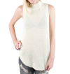 Minkpink Women Bittersweet Chunky Wool Mock Neck Tunic Sweater Top In White In White