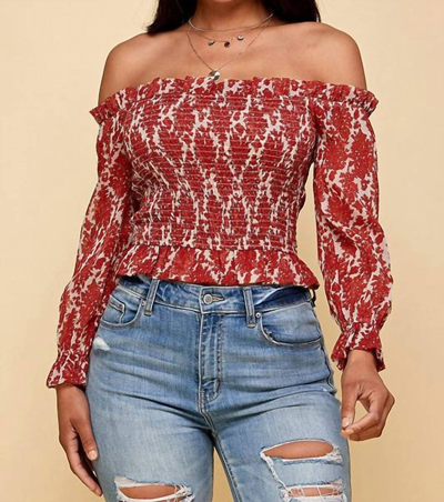 The Vintage Shop Electric Love Top In Red