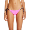 MINKPINK SHOCKING SIDE TIE BLACK STRAP BIKINI BOTTOM IN PINK