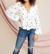 Dress Forum Lola Polka Dot Top In White In White