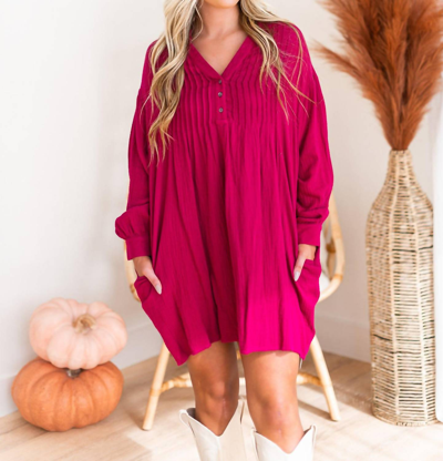 Entro Sweet And Southern Mini Dress In Plum In Pink