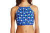 MINKPINK BREAK FREE LONGLINE APRON BIKINI TOP IN BLUE