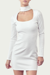 Fore Cutout Crepe Mini Dress In White In White