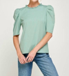 Ellison The Sage Top In Green In Green