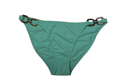 Pq Swim Women's Chain Strap Full Bikini Bottom Swimsuit In Aqua In Blue