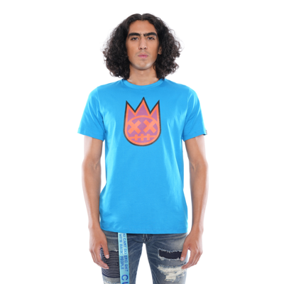 Cult Of Individuality-men 3d Clean Shimuchan Logo Short Sleeve Crew Neck Tee In Dresden Blue