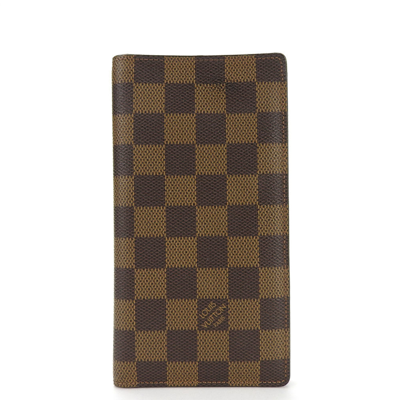 Pre-owned Louis Vuitton Portefeuille Long Canvas Wallet () In Brown