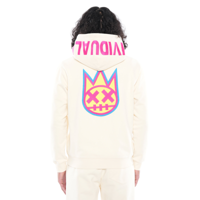 Cult Of Individuality-men Zip Hooded Sweatshirt In Winter White