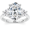 Pompeii3 Certified 2 3/4ct Oval & Heart Shape Diamond Engagement Ring Lab Grown 14k Gold In Silver