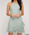 She + Sky Lace Cami Dress In Multi