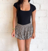 OLIVACEOUS DANCE WITH ME SHORTS IN BLACK