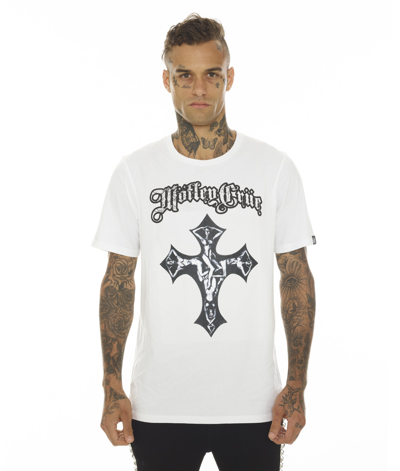 Cult Of Individuality-men T-shirt Short Sleeve Crew Neck Tee "saints Of Los Angeles" Motley Crue In White