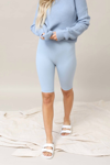 Love Tree Malkin Ribbed Shorts In Light Blue In Blue