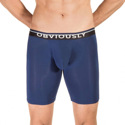 Obviously Primeman 9 Inch Leg Boxer Brief In Navy In Blue