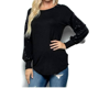 Acting Pro Contrast Sequin Long Sleeve Top In Black In Black