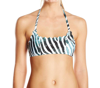 Pq Swim Women's Dreamy Reversible Seamless Wave Bikini Top Swimsuit In Blue Multi In Multi
