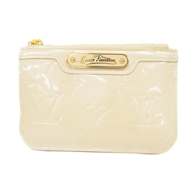 Pre-owned Louis Vuitton Pochette Patent Leather Wallet () In White