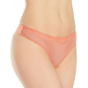 TIMPA LINGERIE DUET LACE LOW RISE THONG IN CORAL