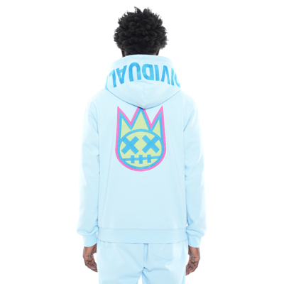 Cult Of Individuality-men Zip Hooded Sweatshirt In Atomizer In Blue