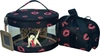 BETTY BOOP WOMEN'S MAKEUP BAG 3 PIECES SET IN BLACK WITH LEG UP & LIPS