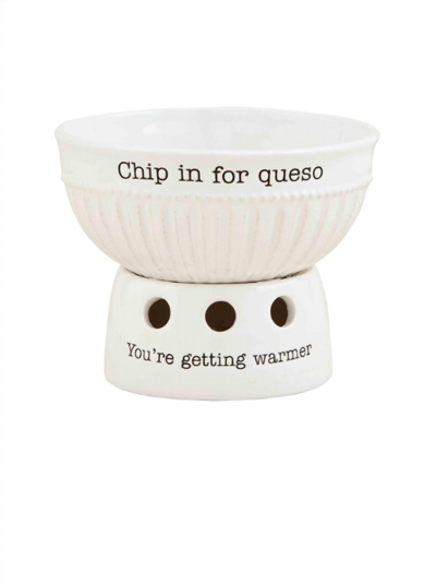 Mudpie Queso Tidbit Warming Stand Tray In White
