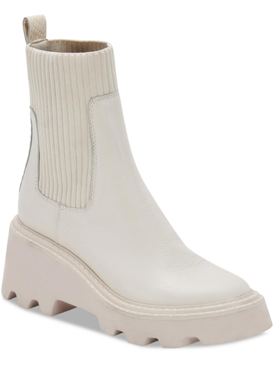 Dolce Vita Hoven H2o Womens Ankle Platform Boots In White