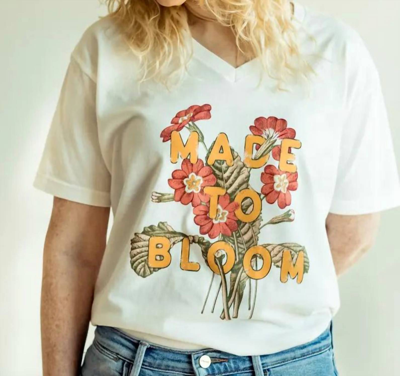 Crowned Free Made To Bloom Tee In White