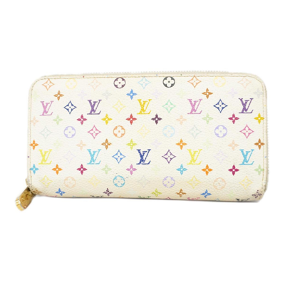 Pre-owned Louis Vuitton Zippy Canvas Wallet () In White