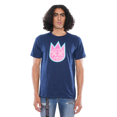 Cult Of Individuality-men 3d Clean Shimuchan Logo Short Sleeve Crew Neck Tee In True Navy In Blue