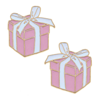 Canvas Style Women's Millie Enamel Present Stud Earrings In Pink/white In Multi