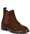 Steve Madden Women's Leopold Suede Chelsea Bootie In Chocolate In Gold
