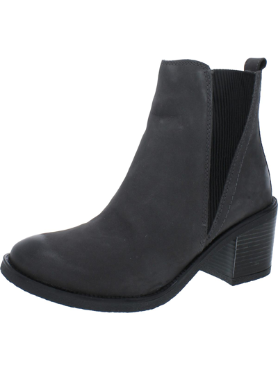 ALDO CILALLA WOMENS LEATHER STACKED HEEL ANKLE BOOTS