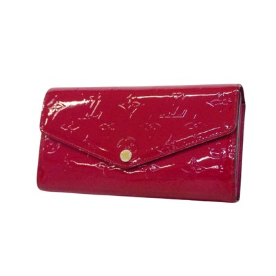 Pre-owned Louis Vuitton Portefeuille Sarah Patent Leather Wallet () In Pink