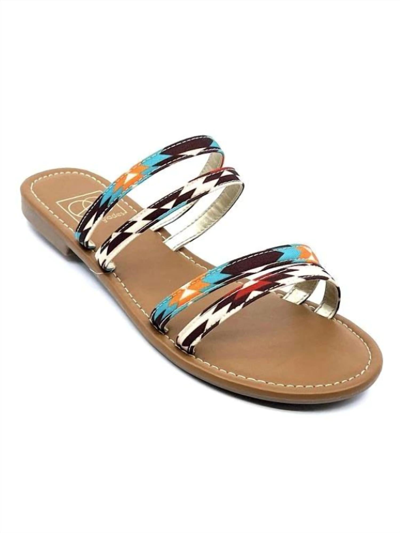 Everglades Lili 2 Aztec Sandals In Orange