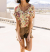 Mittoshop Floral Fantasy Blouse In Mellow Yellow In Multi
