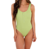 ENVYA ENDLESS SUMMER RIBBED ONE PIECE SWIMSUIT IN GREEN