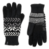 ISOTONER WOMEN'S CHENILLE SNOWFLAKE GLOVES IN BLACK